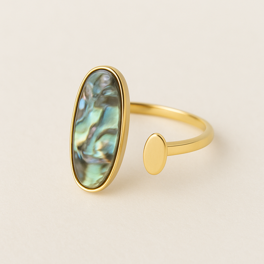 Bague vintage en opale colorée