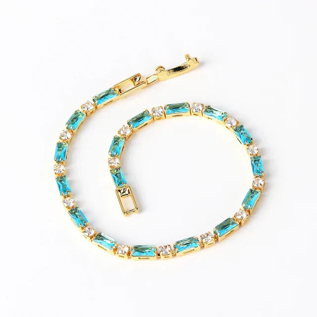 Bracelet pierre turquoise naturelle | Or