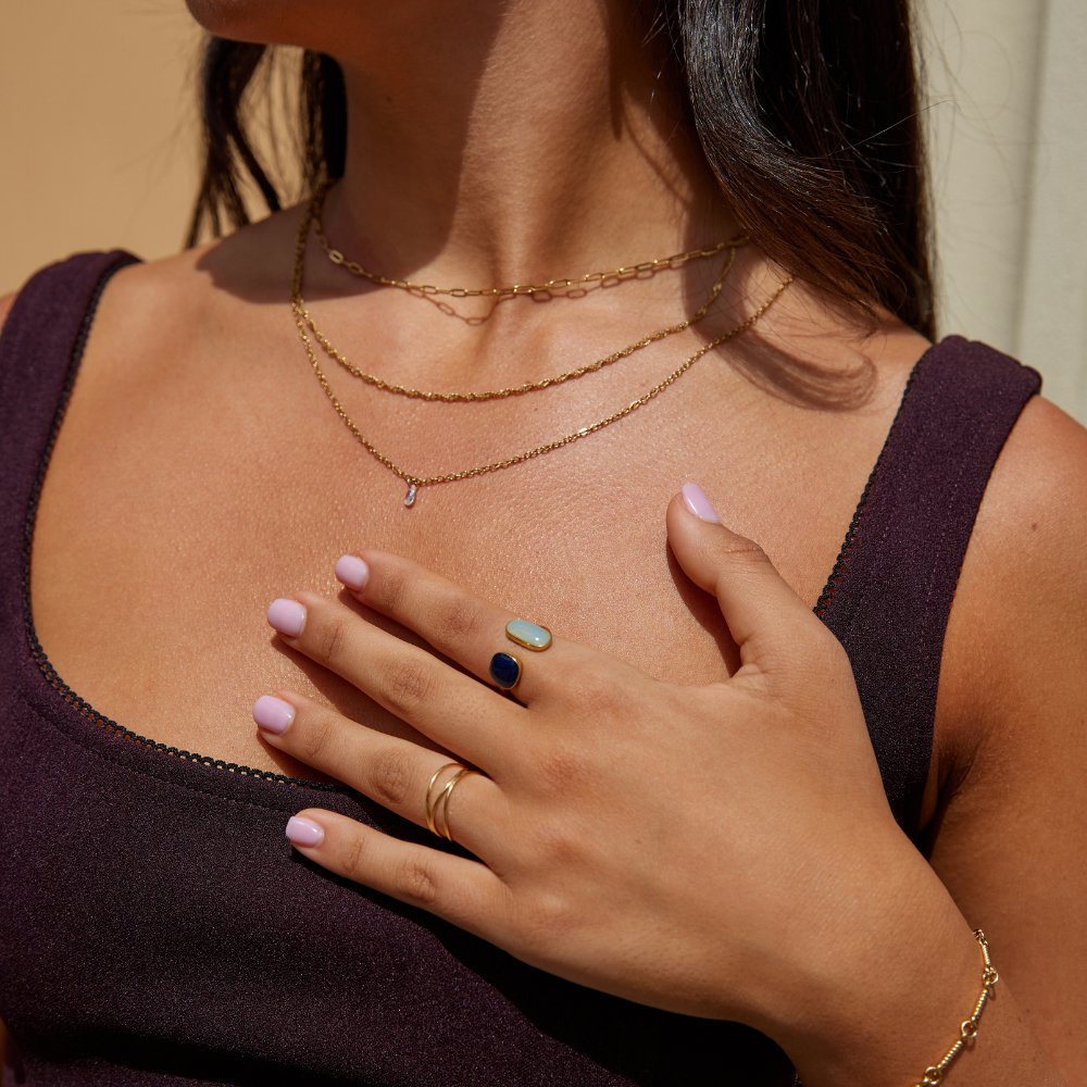 Bague avec Aigue-Marine