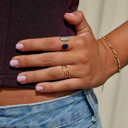 Bague avec Aigue-Marine