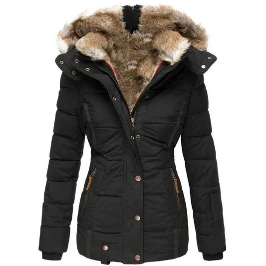 Lima™ | Manteau d'Hiver Élégant avec Capuche en Fourrure Amovible