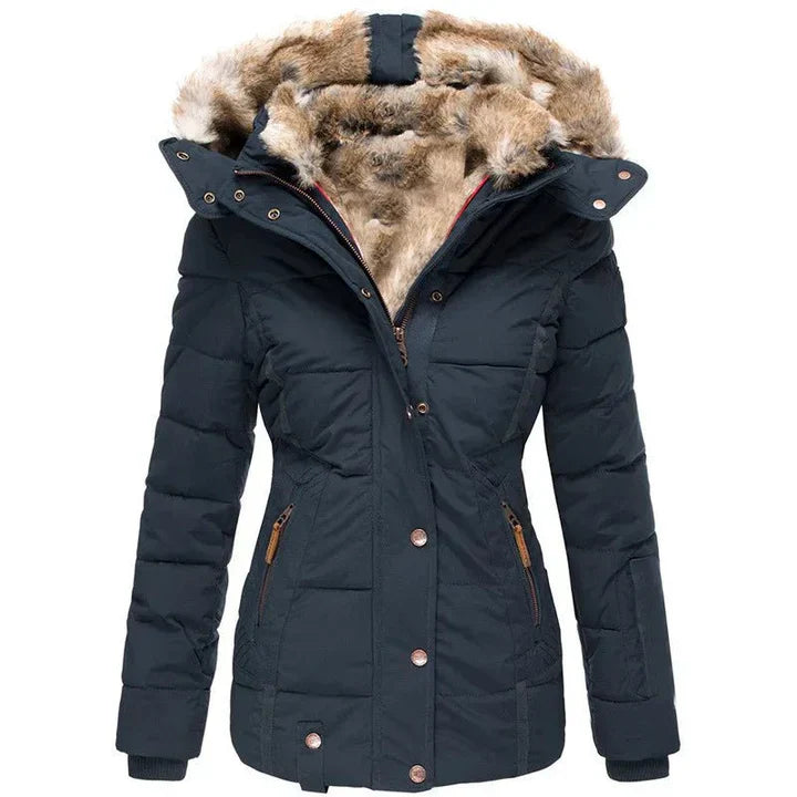 Lima™ | Manteau d'Hiver Élégant avec Capuche en Fourrure Amovible