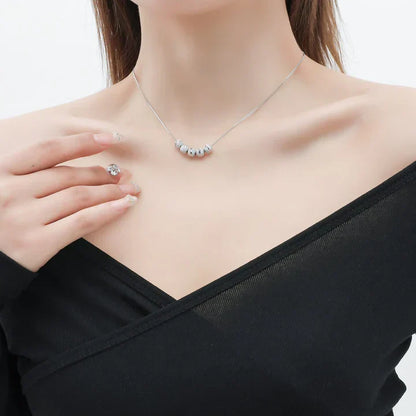 Collier Serena Granata | Or blanc