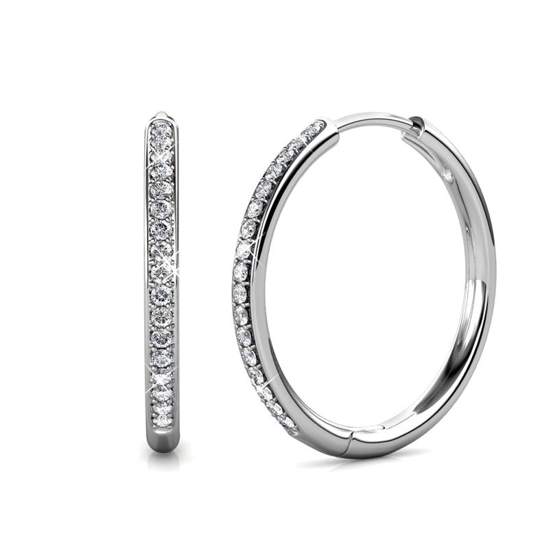 Boucles d’oreilles Sorel Pave | Or blanc