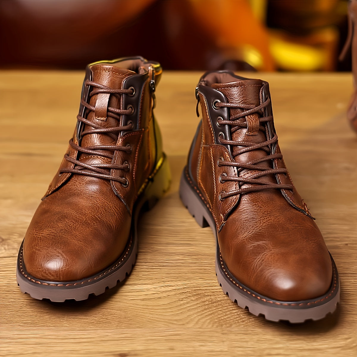 Aron™ | Bottes en cuir vintage à lacets