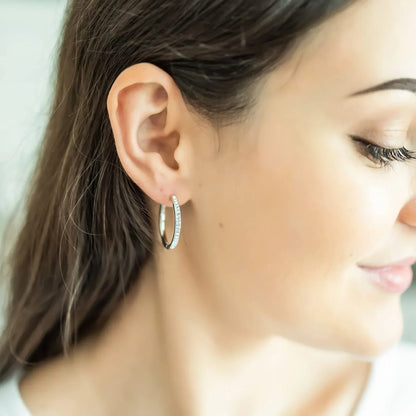 Boucles d’oreilles Sorel Pave | Or blanc