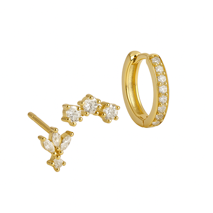Boucles d’oreilles Trio Mila Essentials | Or