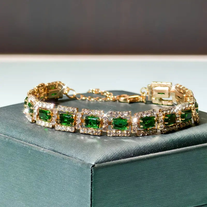 Bracelet Emerald Green Statement | Or