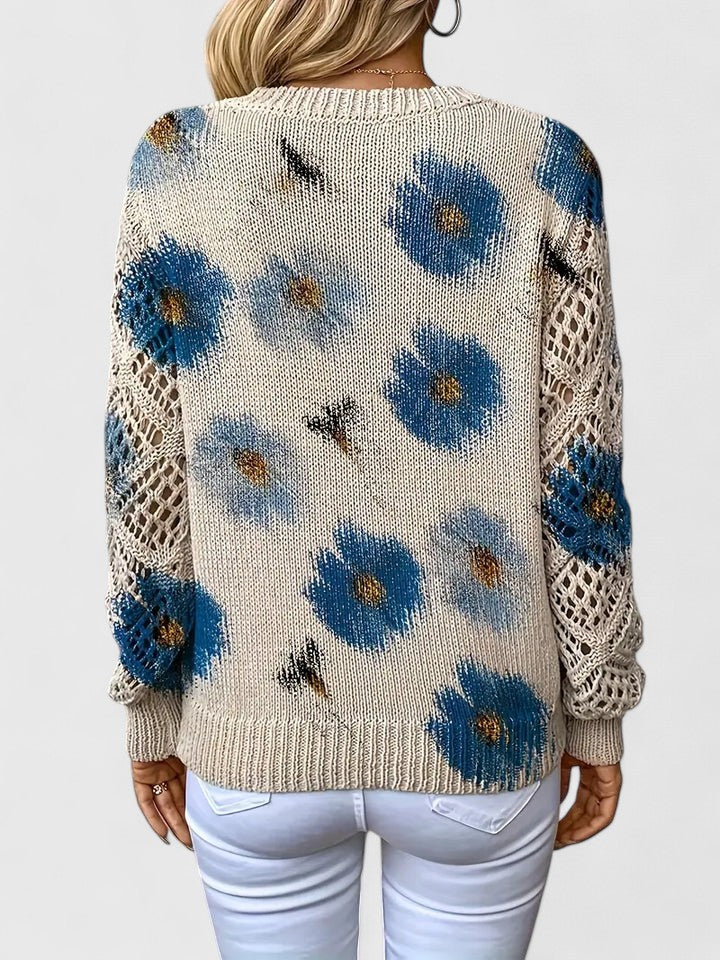 Aureli™ | Pull Élégant à Imprimé Floral