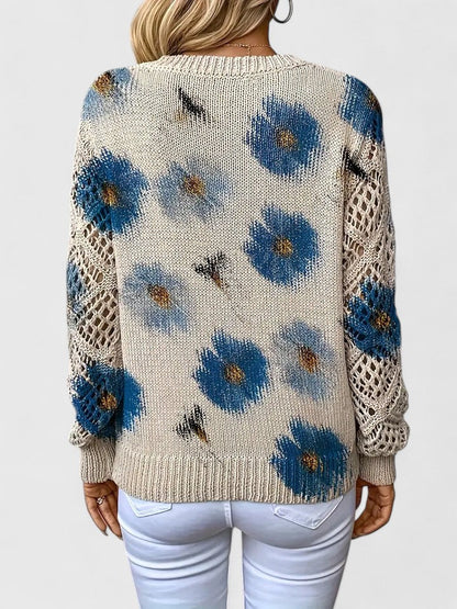 Aureli™ | Pull Élégant à Imprimé Floral