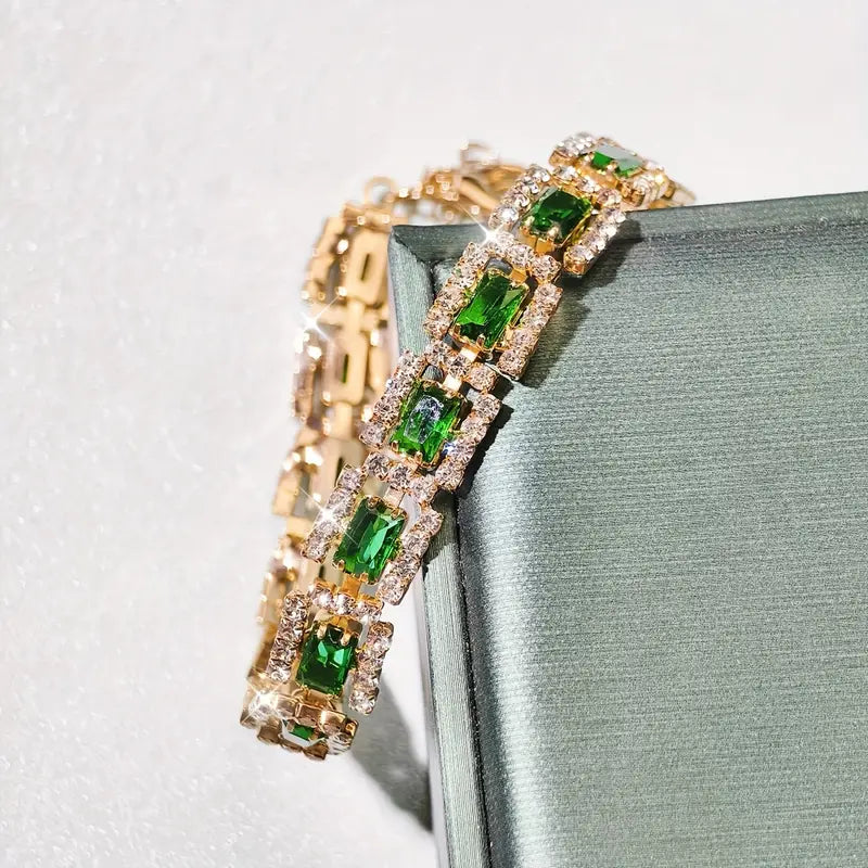 Bracelet Emerald Green Statement | Or
