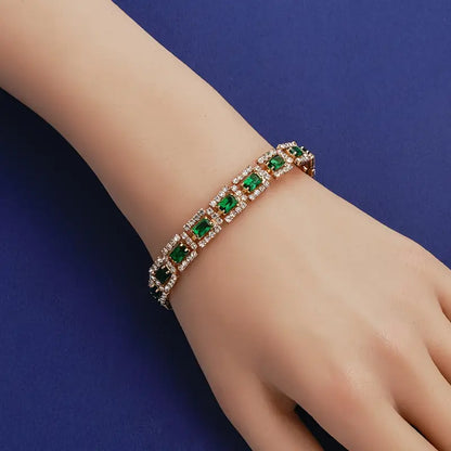 Bracelet Emerald Green Statement | Or