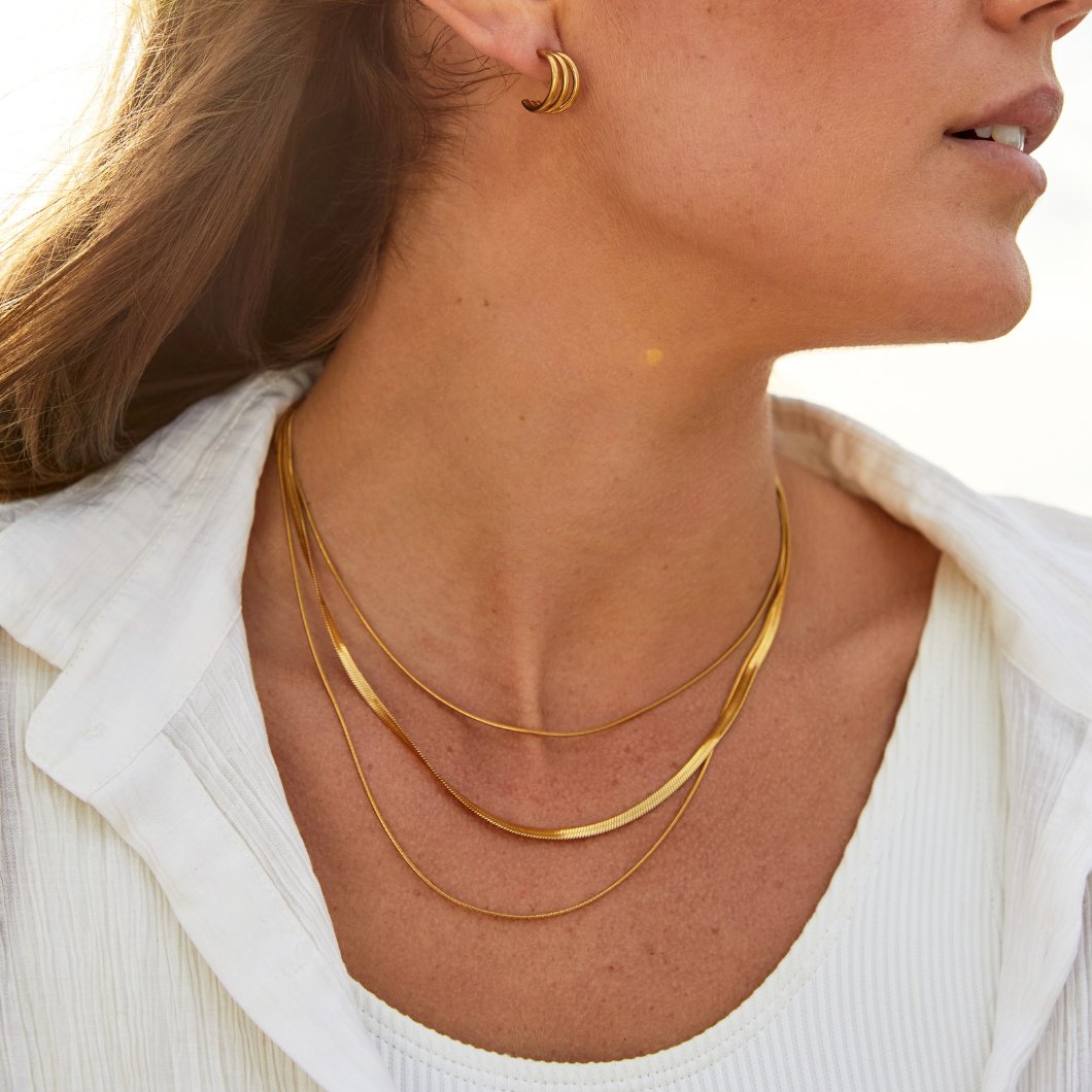 Collier en chaîne multilayer en or