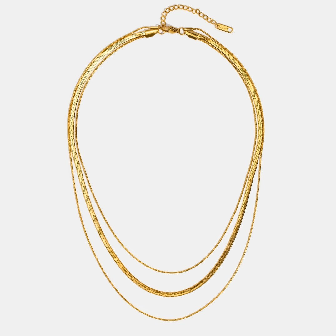 Collier en chaîne multilayer en or