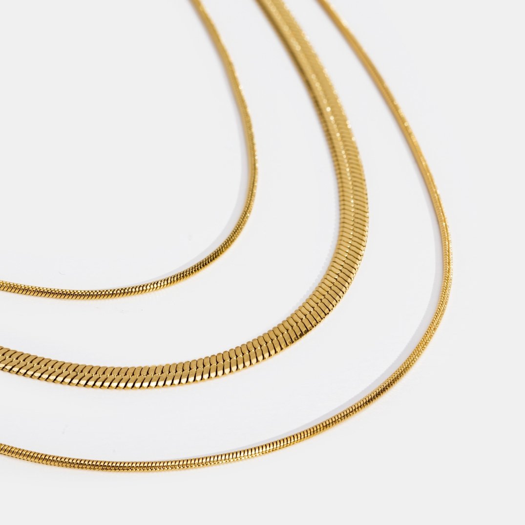 Collier en chaîne multilayer en or