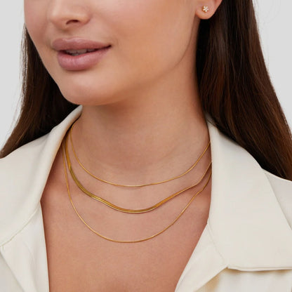 Collier en chaîne multilayer en or