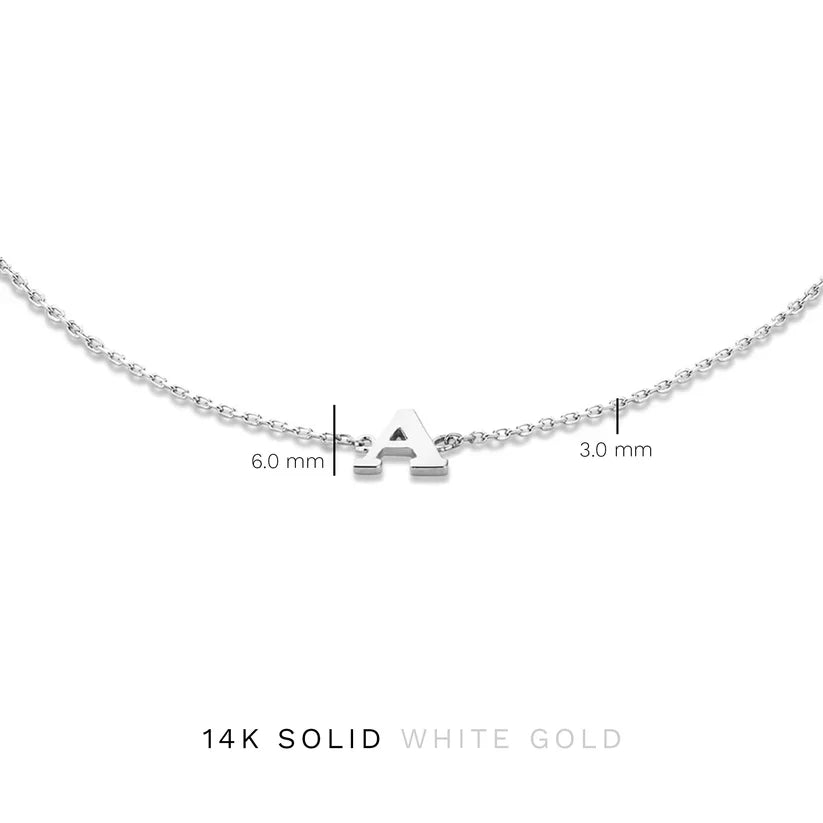 Bracelet initial Vita Signa | Or blanc