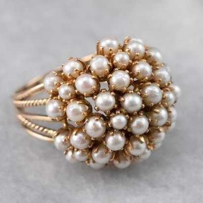 Bague avec Perles Intégrées