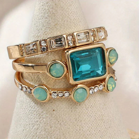 Ensemble bagues Timeless Azure | Or