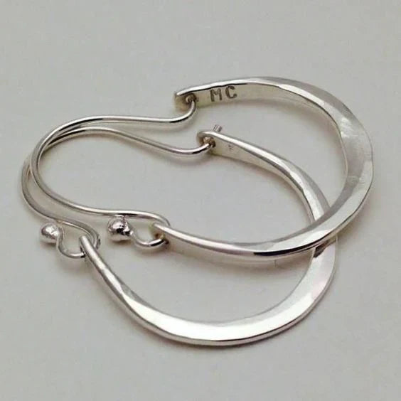 Boucles d’oreilles Lunar Halo Hoop | Or blanc