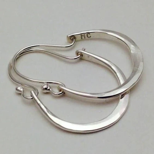 Boucles d’oreilles Lunar Halo Hoop | Or blanc