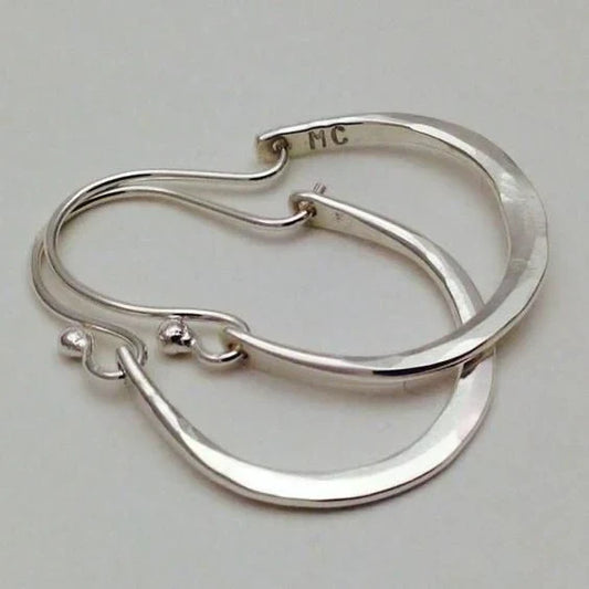 Boucles d’oreilles Lunar Halo Hoop | Or blanc