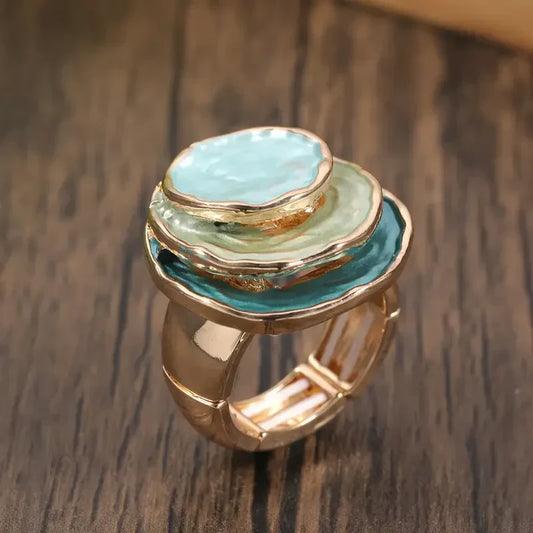 Bague Artisan Stroke Layered | Or