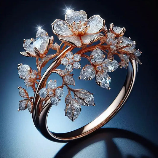 Bague Bright Radiant Bloom | Or rose