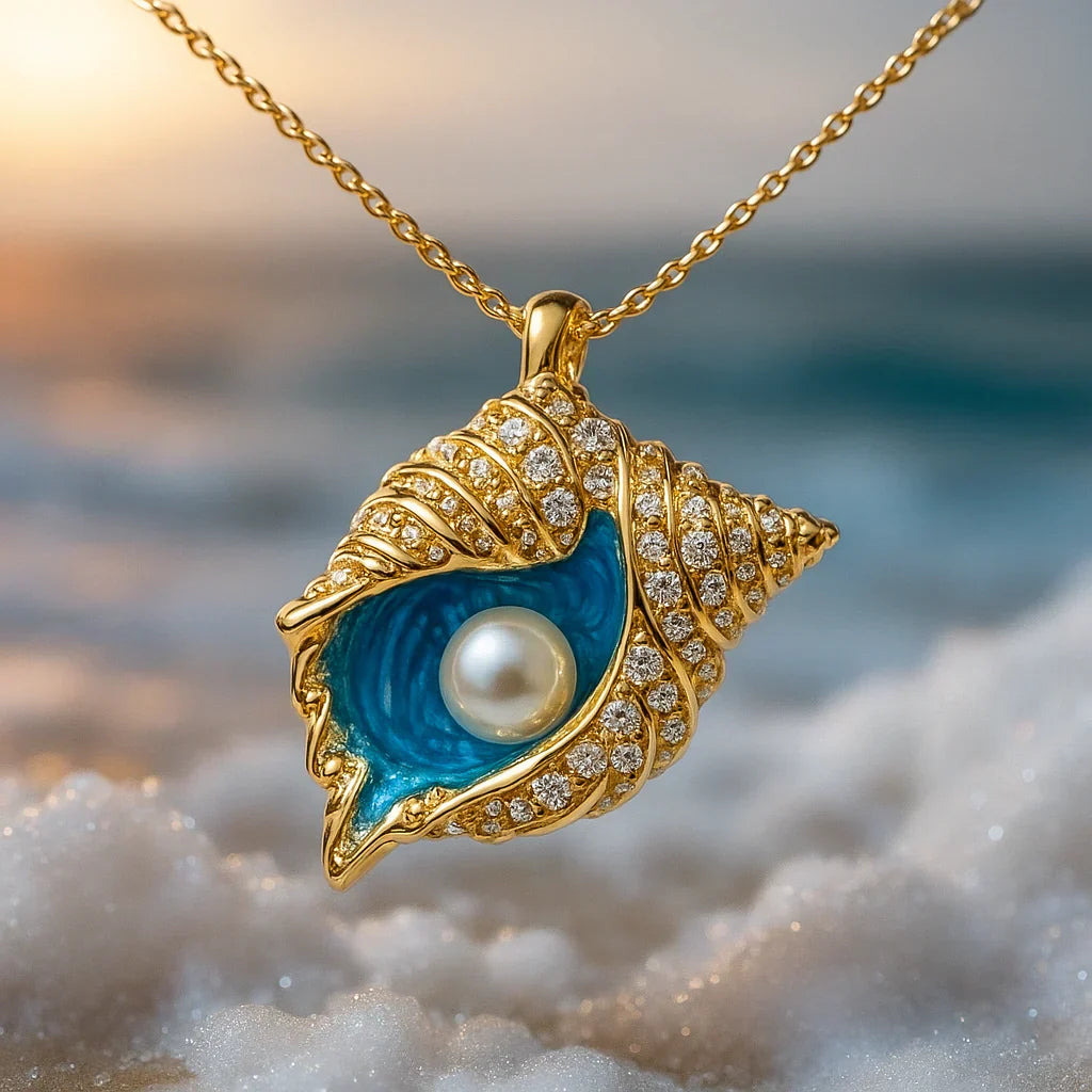 Collier Radiant Pearl Seashell | Or