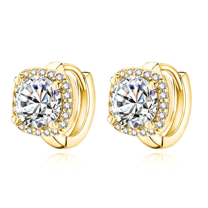 Boucles d’oreilles Nadine carrées | Or