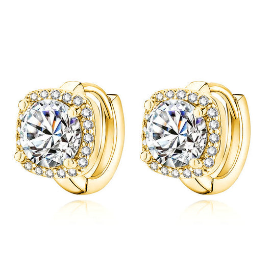 Boucles d’oreilles Nadine carrées | Or