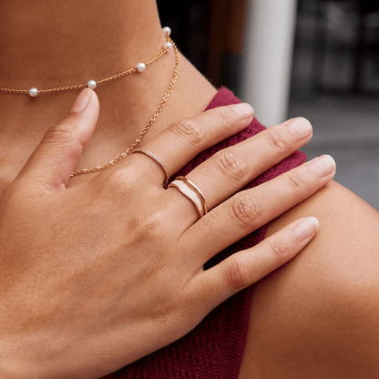 Bague Superposée Sahara Dorée