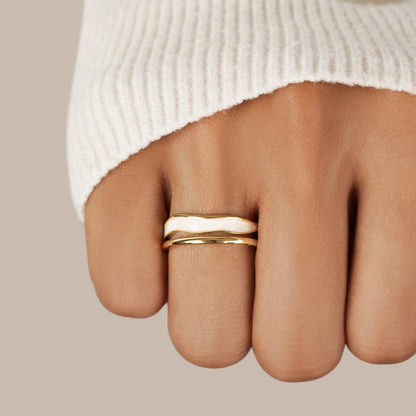 Bague Superposée Sahara Dorée